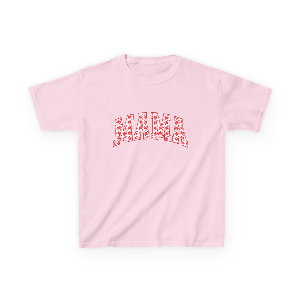 Mama Floral Kids Tee | Pink Flower Lettering