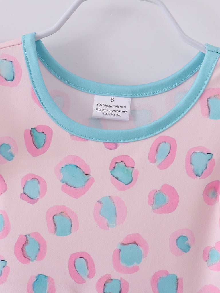 Online Children's Boutique Clothing Store Hayward, Alameda, Ca - Pink Leopard Ruffle Girl Dress