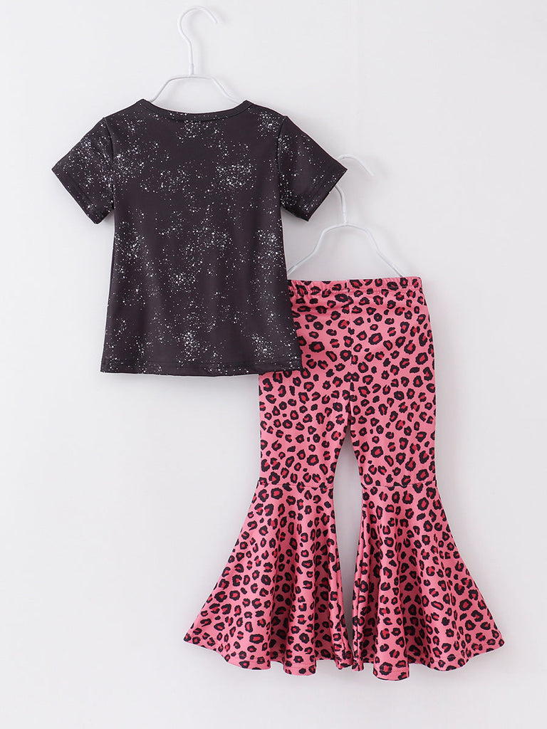 Online Children's Boutique Clothing Store Hayward, Alameda, Ca - Leopard Sunflower Girl Bell Outfit