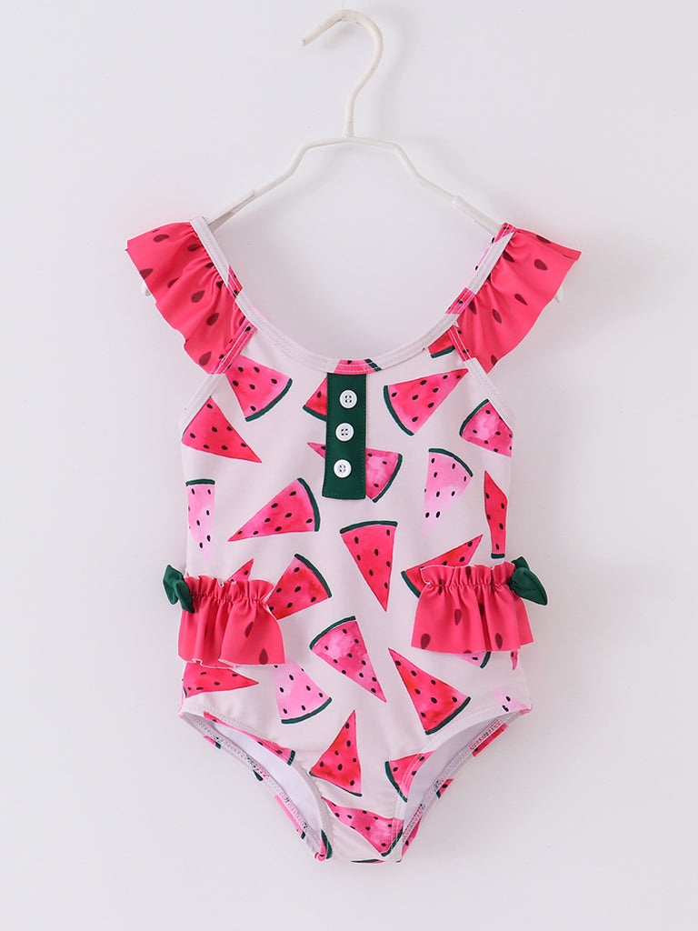 Watermelon Ruffle Girl Swimsuit