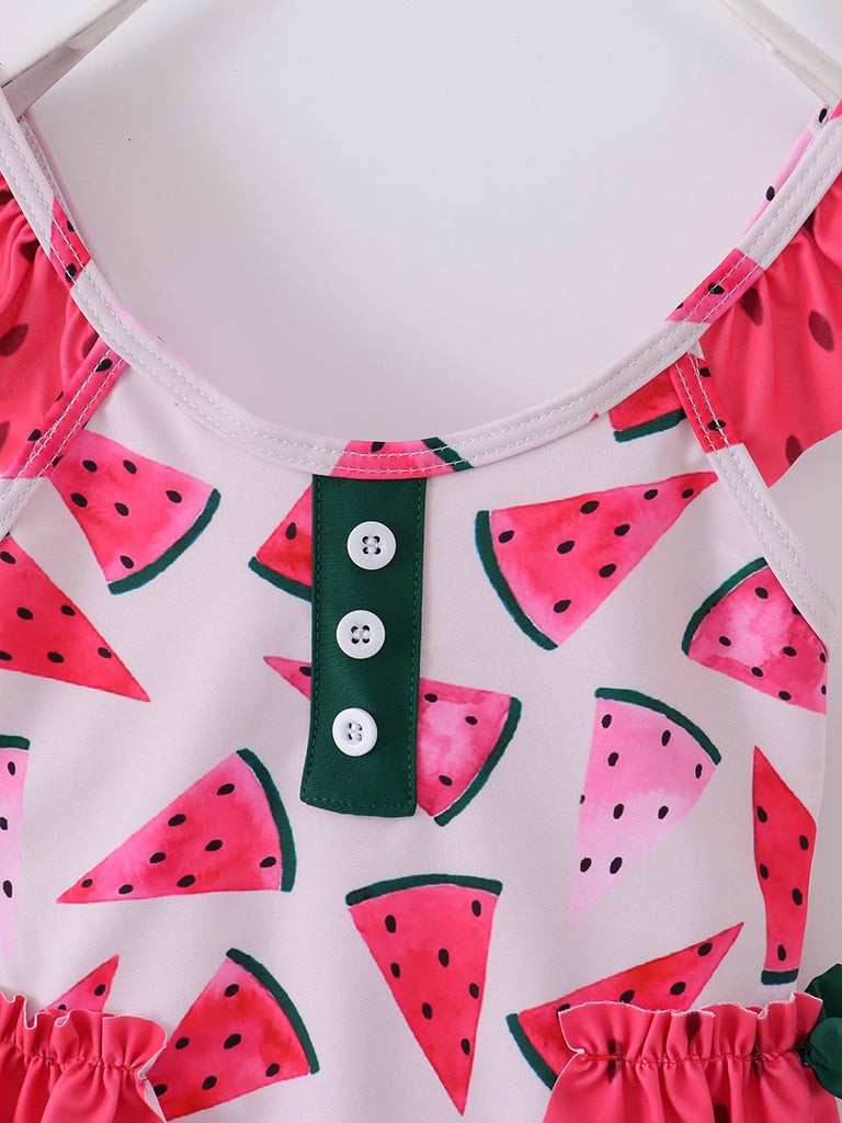Watermelon Ruffle Girl Swimsuit