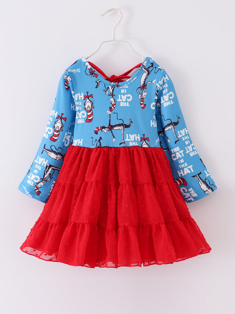 Online Children's Boutique Clothing Store Hayward, Alameda, Ca - Dr. Seuss Blue Red Girl Tutu Dress