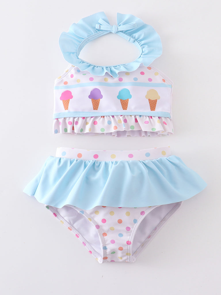 Online Children's Boutique Clothing Store Hayward, Alameda, Ca - Ice Cream  Ruffle Girl Swimsuit Set