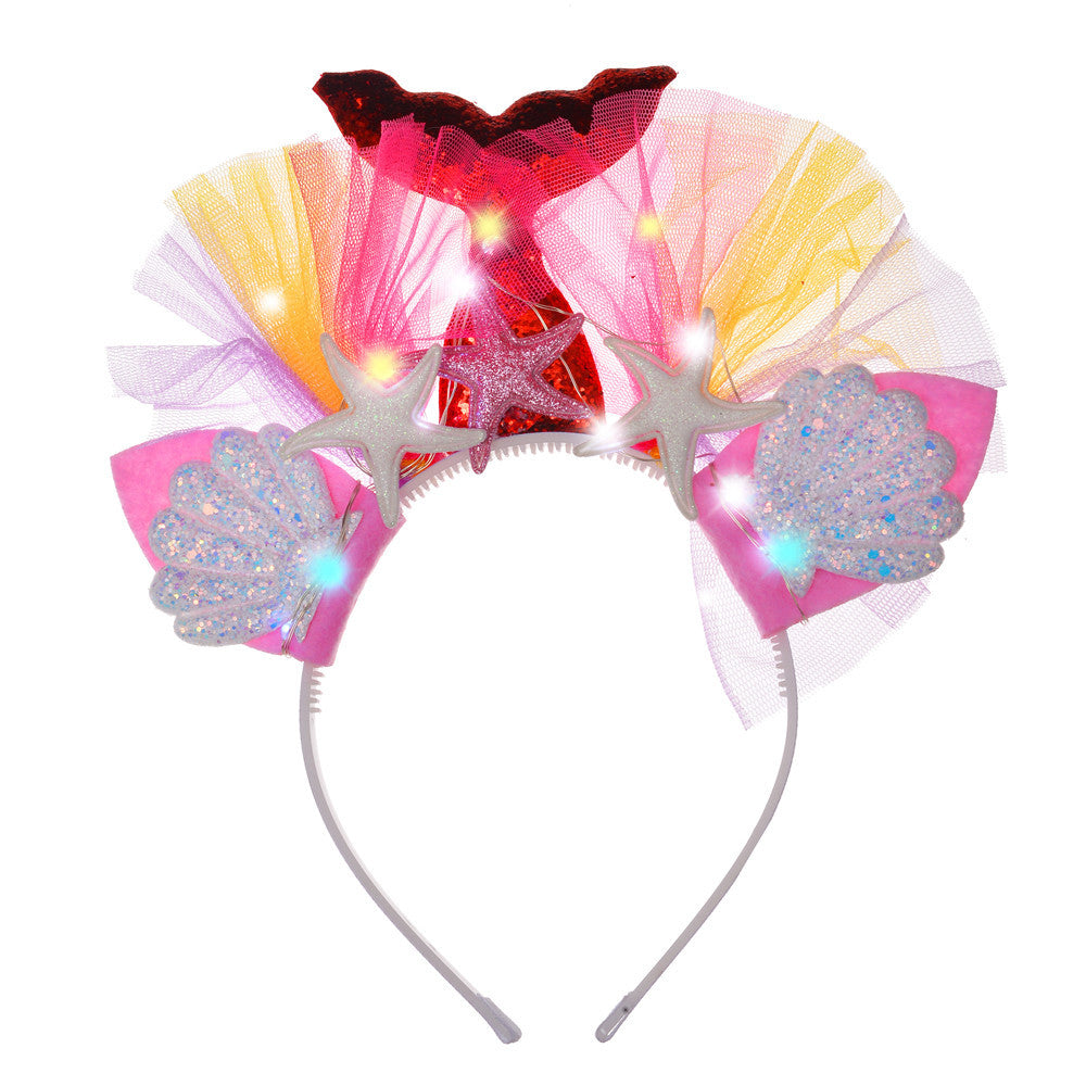 Online Children's Boutique Clothing Store Hayward, Alameda, Ca - Led Light Mermaid Shell Ears Headband